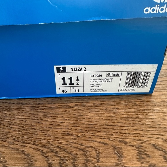 Adidas Men’s Nizza High-Top Sneakers in Pale Nude/Sand/Off White Sz 11.5 NIB - Picture 2 of 13